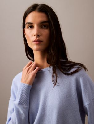 Cashmere Crewneck Sweater, Belair Blue