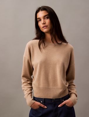 Cashmere Crewneck Sweater, Brindle
