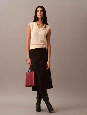 Extra Fine Merino Blend Sweater Vest, Linen