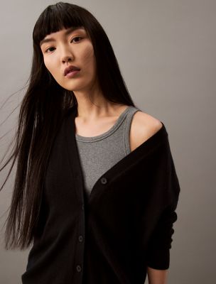 Cashmere Cardigan, Black Beauty