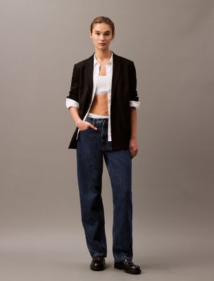 Soft Crepe Blazer, Black Anchroma