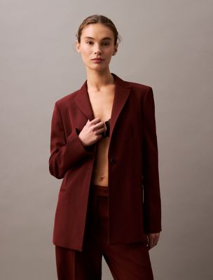 Soft Crepe Blazer, Rusted Root