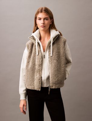 Sherpa Cocoon Vest, Brindle