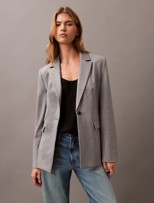 Ponte Blazer, Medium Grey Melange