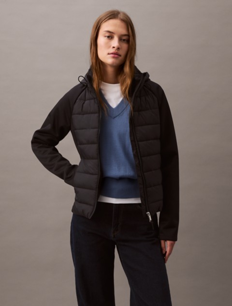 Женские куртки Calvin Klein Mixed Media Puffer Jacket