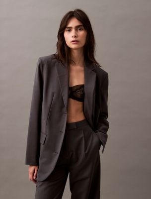 Tropical Wool Blend Blazer, Endless Gray