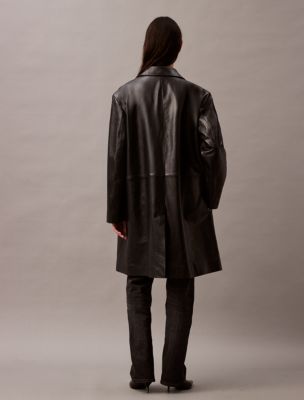 Lamb Leather Car Coat | Calvin Klein® USA