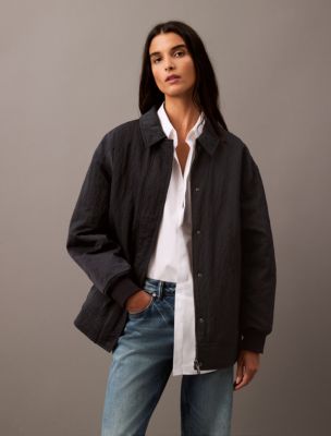 Женские куртки Calvin Klein Crushed Nylon Bomber Jacket — фото 3