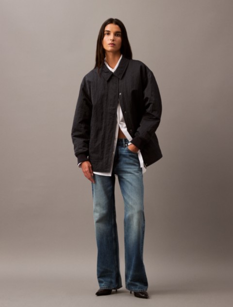 Женские куртки Calvin Klein Crushed Nylon Bomber Jacket