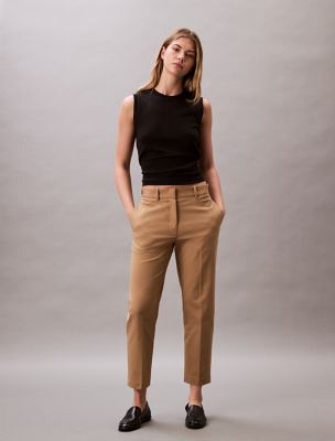Cotton Stretch Straight Fit Chino Pants, Tigers Eye