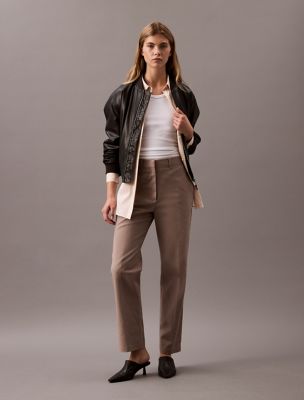 Cotton Stretch Straight Fit Chino Pants, Cinder