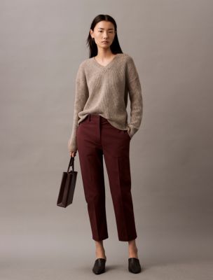 Cotton Stretch Straight Fit Chino Pants, Decadent Chocolate