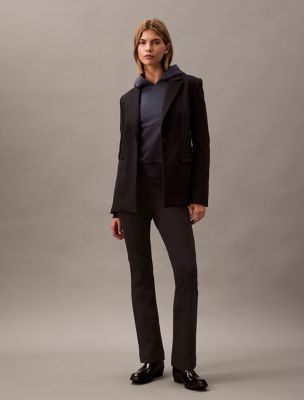 Ponte Flared Fit Pants, Black Beauty