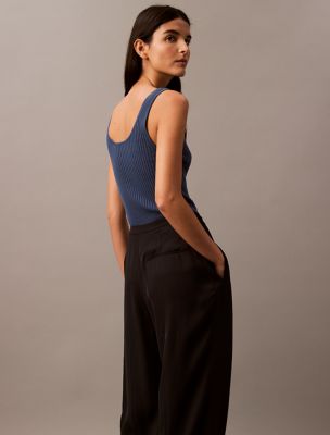 パンツ Chloe FW25 BOOT CUT HIGH WAIST TROUSERS (CH25APA06365 6L7) Dark denim Cropped high-rise bootcut jeans | CHLOÉ | NET-A