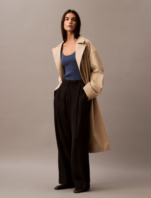 High Waist Tailored Pants, Black Archroma