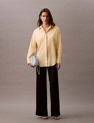 Satin Stretch Wide Leg Pants, Black Beauty
