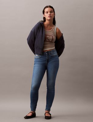 Original Curvy High Rise Skinny Fit Jeans, Vintage Klein
