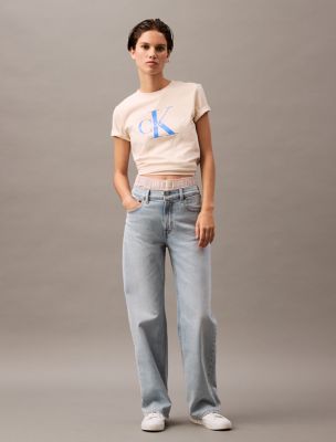 90s Straight Jeans, Marbled Beacon