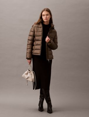 High Shine Lightweight Puffer Jacket, Tarmac