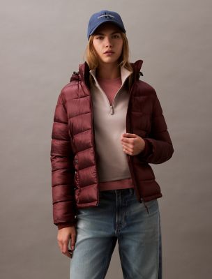 High Shine Lightweight Puffer Jacket, Rusted Root