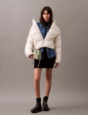   ふわふわもこもこ Classic Sherpa Puffer Jacket Gymshark Sherpa Puffer Jacket - Sand Brown | Gymshark