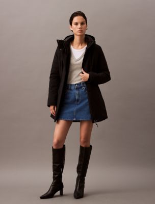 Soft Shell Hooded Parka, Black