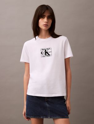 Monogram Logo Box Graphic Classic T-Shirt, Brilliant White