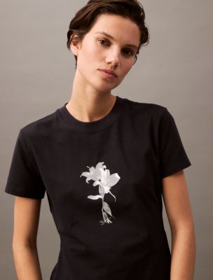 Floral Graphic Slim Fit T-Shirt, Vulcan