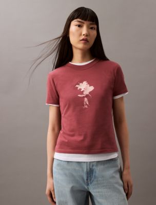 Floral Graphic Slim Fit T-Shirt, Apple Butter