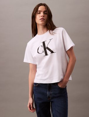 Monogram Logo Boxy T-Shirt, Brilliant White