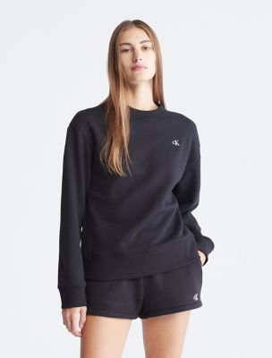 Archive Logo Fleece Crewneck Sweatshirt, Black