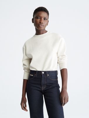 Archive Logo Fleece Crewneck Sweatshirt, Vanilla Heather