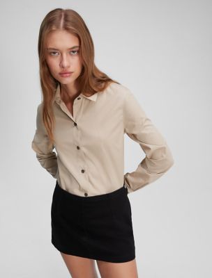 Pure Poplin Shirt, Plaza Taupe