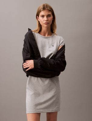 Archive Logo Baby T-Shirt Dress, Heroic Grey Heather