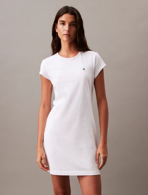Archive Logo Baby T-Shirt Dress, Brilliant White