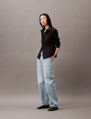 90s Loose Fit Jeans, Marbled Beacon