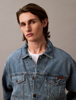 Мужская куртка Calvin Klein 90s Denim Trucker, цвет: No05 — фото 4