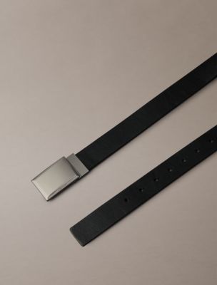 Hammered Plaque Belt, Black / White