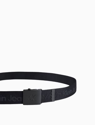 Monogram Logo Plaque Webbing Belt Calvin Klein USA