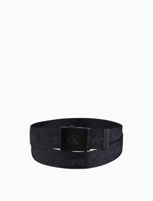 Calvin klein webbing plaque belt on sale