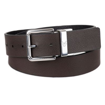 Pebbled Leather Reversible Jean Belt