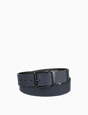 Ceinture de jean réversible en cuir maroquiné