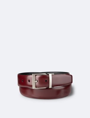 Leather Reversible Dress Belt Calvin Klein