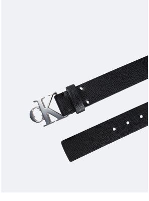 Calvin Klein® USA Buckle CK Plaque Belt Monogram |