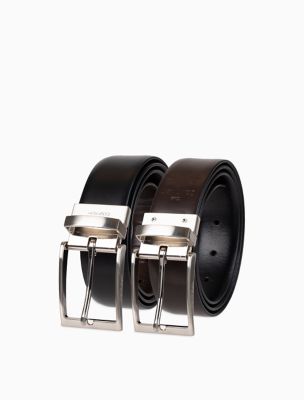 Reversible Saffiano Leather Dress Belt