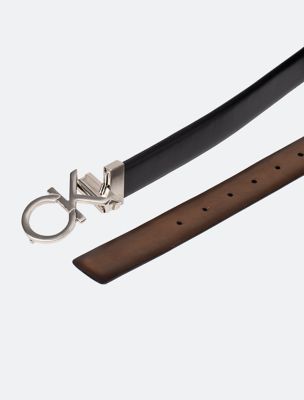 Calvin Klein Jeans monogram hardware 35mm reversible belt in brown/black