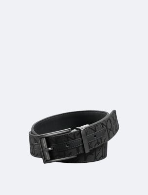 Calvin Klein Jeans Mono Round Logo Belt Black - Male - 34 Waist