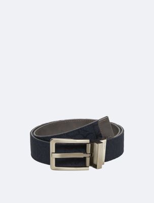 Calvin Klein Monogram Reversible Belt in White for Men