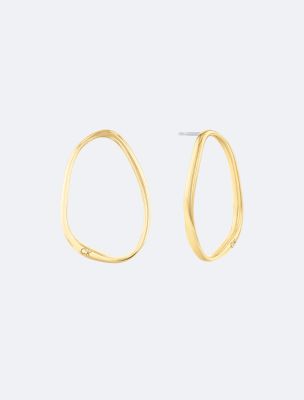 Organic Shape Earrings, Gold