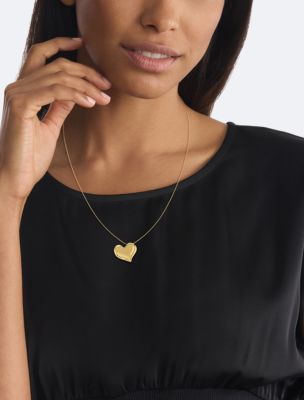 Minimal Heart Pendant Necklace, Gold